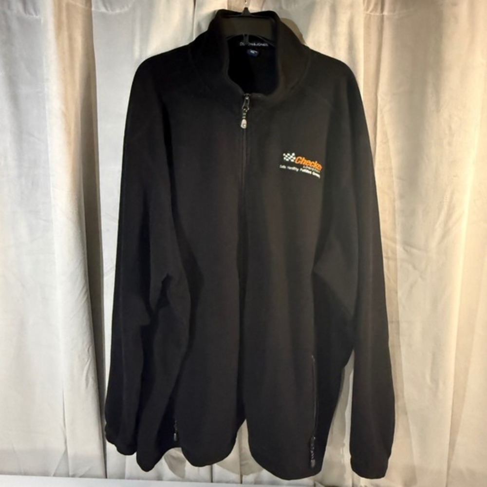 Devon & Jones‎ Fleece Jacket 4XL Black Checker Logistics Full Zip Warm Coat
